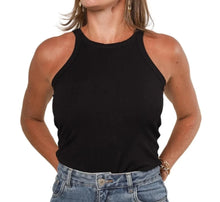 Load image into Gallery viewer, Black Ribbed Tank Top

