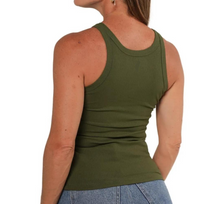 Load image into Gallery viewer, Croco Ribbed Tank Top
